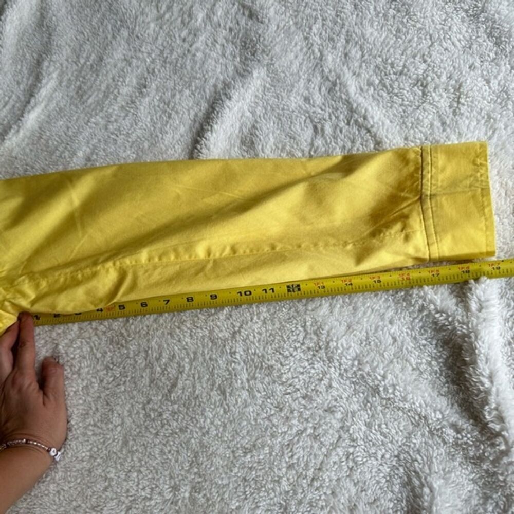 St. Johns Bay Women's 1X Plus Canary Yellow Utility Jacket Lightweight Spring - Picture 11 of 12